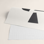 Bump & Kiss Minimalist Modern Mid Century Black Organic Shapes Pattern Paper Collage Wrapping Paper Gallery Image 2