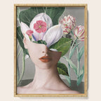 Floral Portrait /collage 2 Serving Tray Gallery Image 1