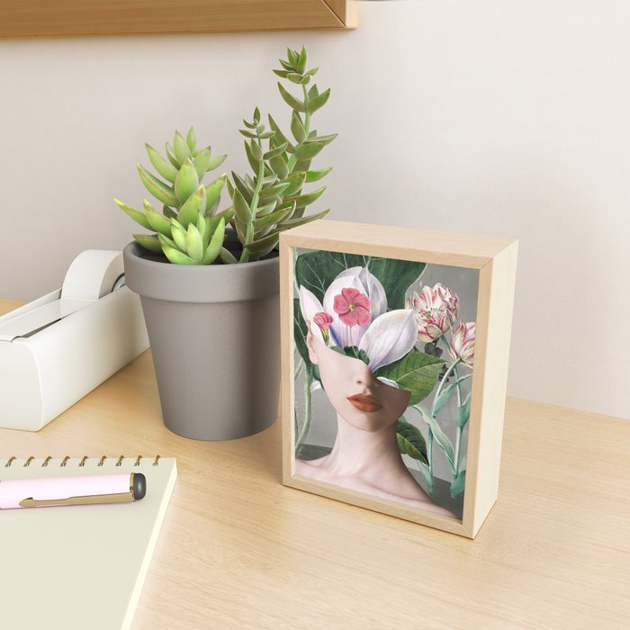 Floral Portrait /collage 2 Mini Art Print Gallery Image 2