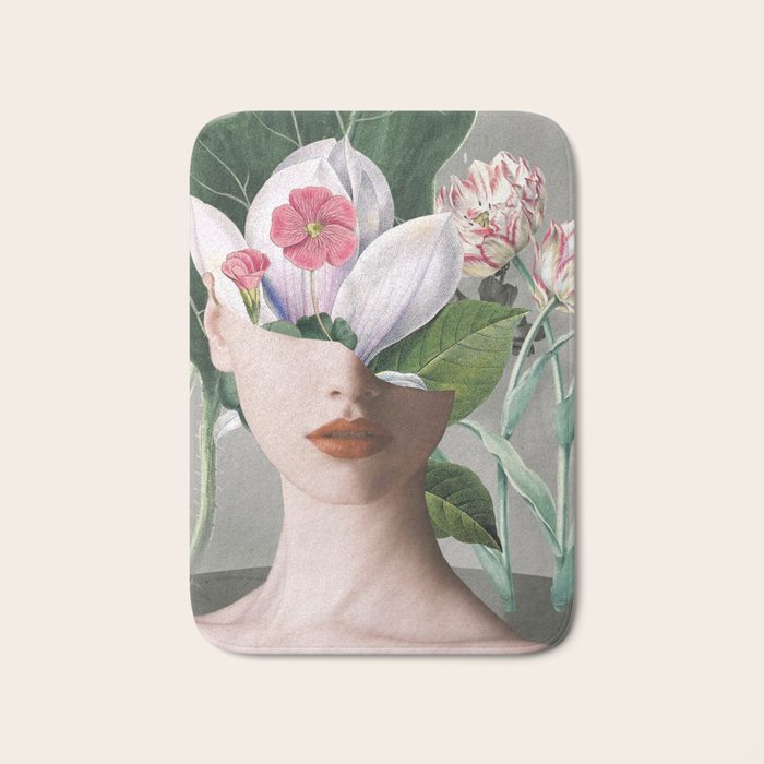 Floral Portrait /collage 2 Bath Mat Gallery Image 1