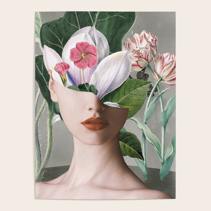 Floral Portrait /collage 2 Poster Gallery Image 4