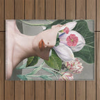 Floral Portrait /collage 2 Outdoor Rug Gallery Image 1
