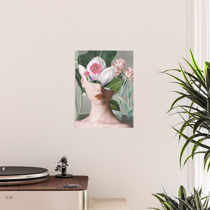 Floral Portrait /collage 2 Poster Gallery Image 2