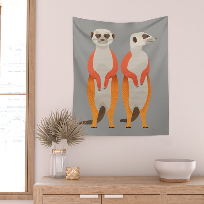 Whimsy Meerkats Wall Tapestry Gallery Image 2