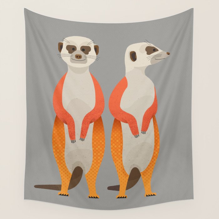 Whimsy Meerkats Wall Tapestry Gallery Image 1