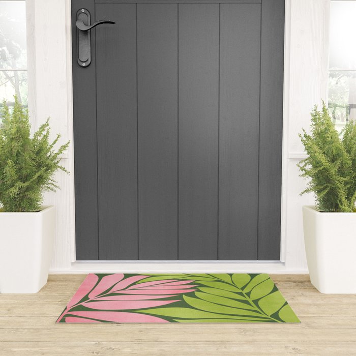 Spring Flora / Pink and Green Palette Welcome Mat Gallery Image 3