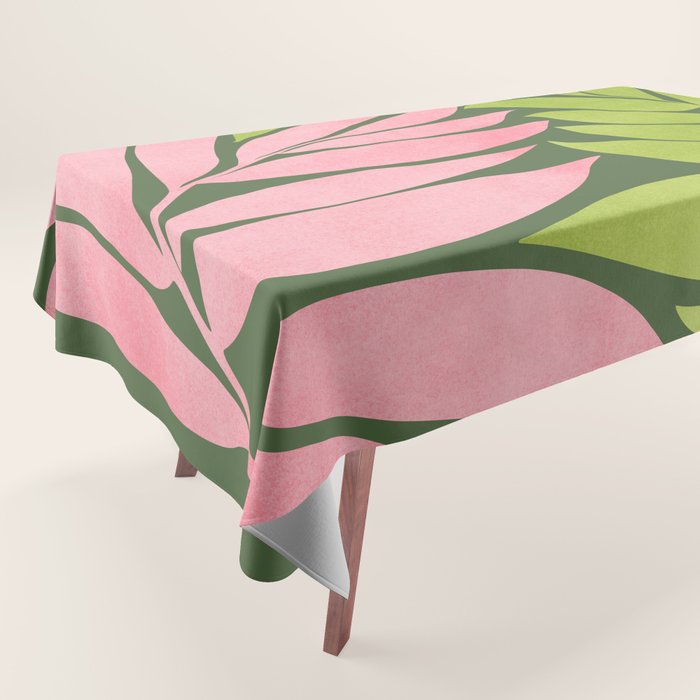 Spring Flora / Pink and Green Palette Tablecloth Gallery Image 1