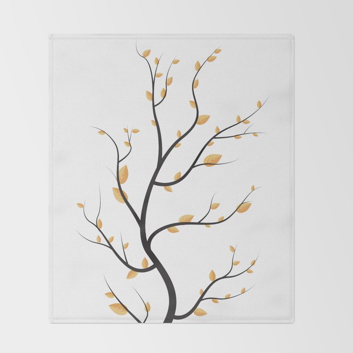 golden leaves Throw Blanket Gallery Image 2