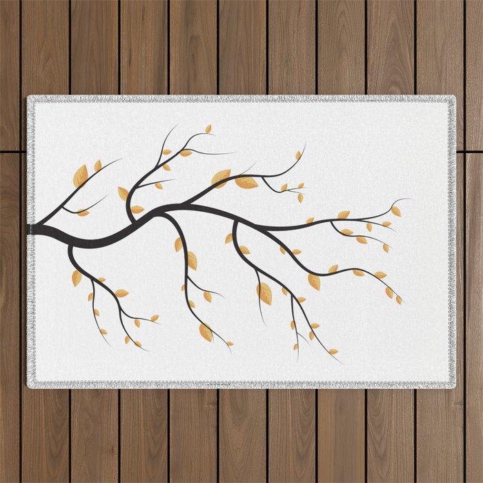 golden leaves Outdoor Rug Gallery Image 1