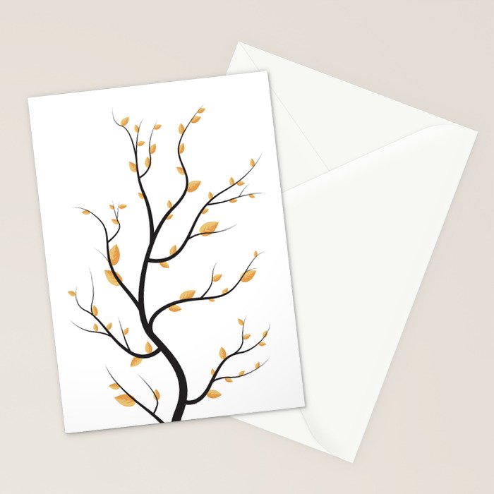golden leaves Stationery Card Gallery Image 2
