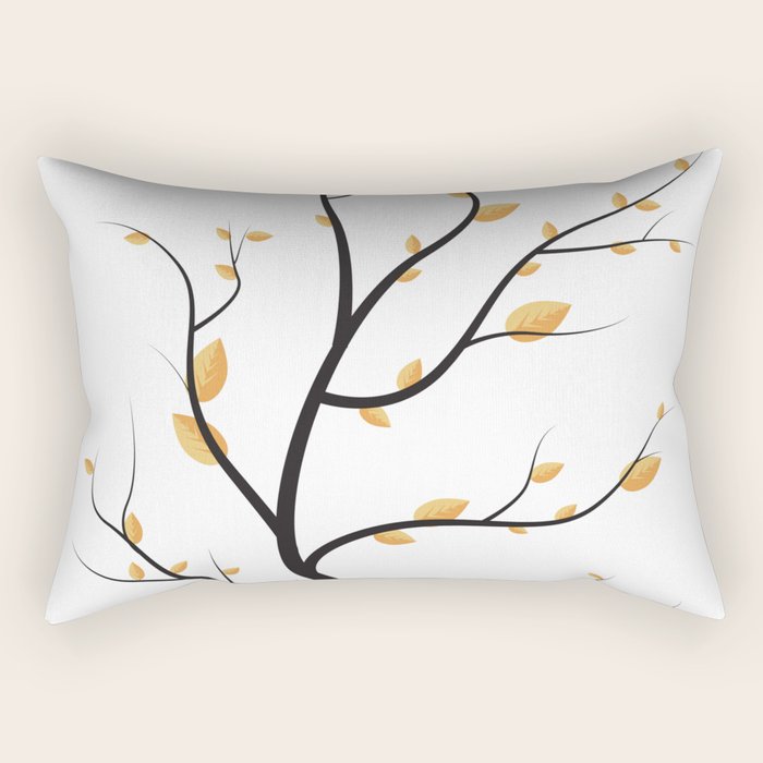golden leaves Rectangular Pillow Gallery Image 1