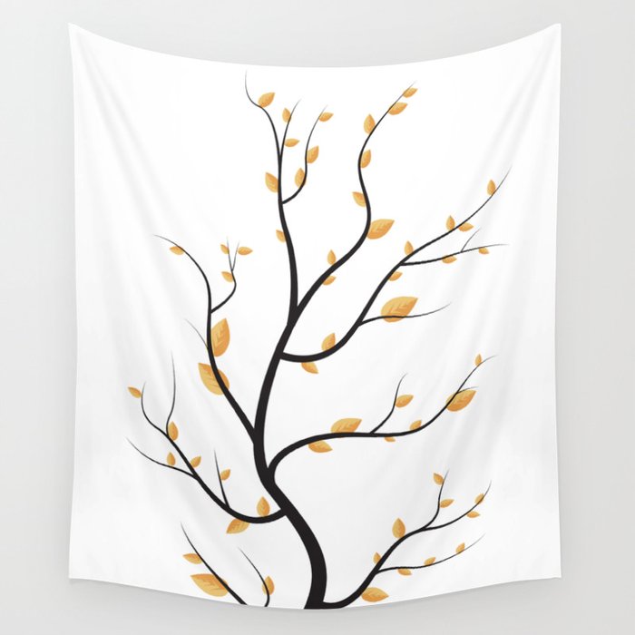 golden leaves Wall Tapestry Gallery Image 1