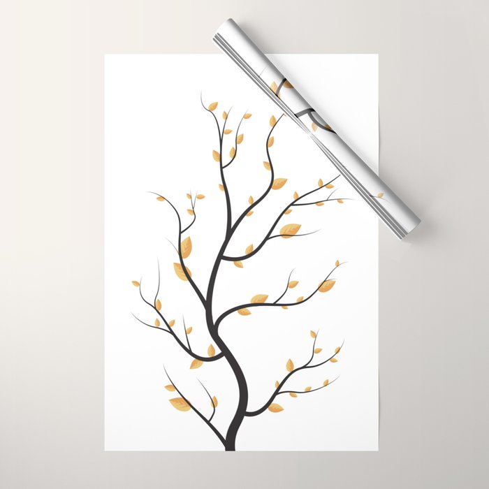 golden leaves Wrapping Paper Gallery Image 1