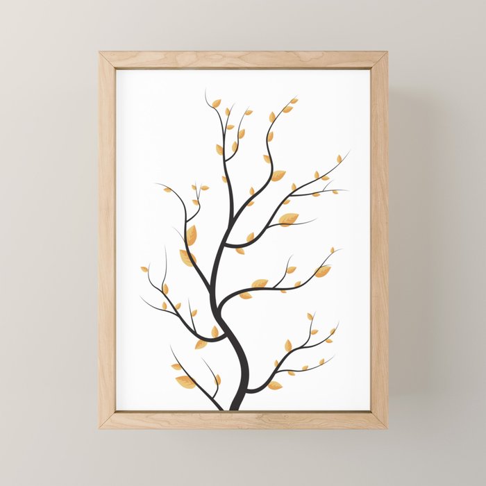 golden leaves Mini Art Print Gallery Image 1