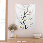 golden leaves Wall Tapestry Gallery Image 2