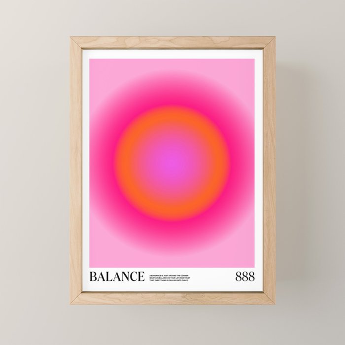 Gradient Angel Numbers: Balance Mini Art Print Gallery Image 1