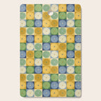 Retro Flowers Check Pattern XXI Cutting Board Gallery Image 1