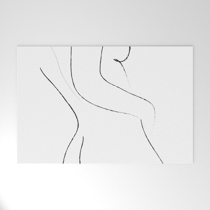 Minimal Line Drawing 2 Welcome Mat Gallery Image 1