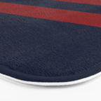 Navy Red Red Horizontal Stripes Bath Mat Gallery Image 3