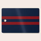 Navy Red Red Horizontal Stripes Cutting Board Gallery Image 1