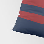 Navy Red Red Horizontal Stripes Pillow Sham Gallery Image 4