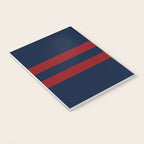 Navy Red Red Horizontal Stripes Notebook Gallery Image 3