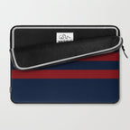 Navy Red Red Horizontal Stripes Laptop Sleeve Gallery Image 2