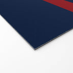 Navy Red Red Horizontal Stripes Welcome Mat Gallery Image 2