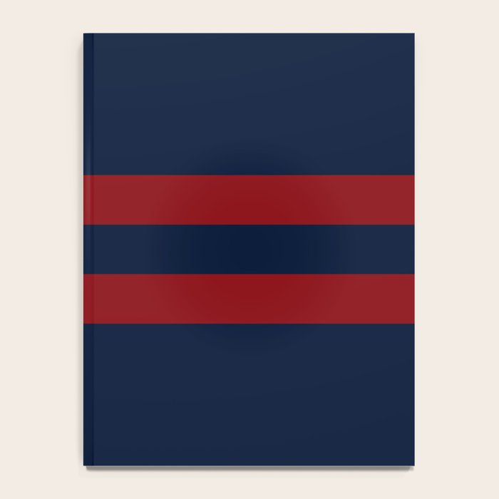 Navy Red Red Horizontal Stripes Notebook Gallery Image 4