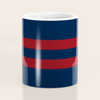 Navy Red Red Horizontal Stripes Coffee Mug Gallery Image 4