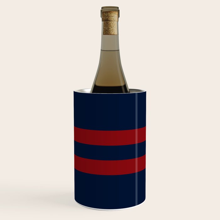 Navy Red Red Horizontal Stripes Wine Chiller Gallery Image 3