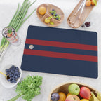 Navy Red Red Horizontal Stripes Cutting Board Gallery Image 2
