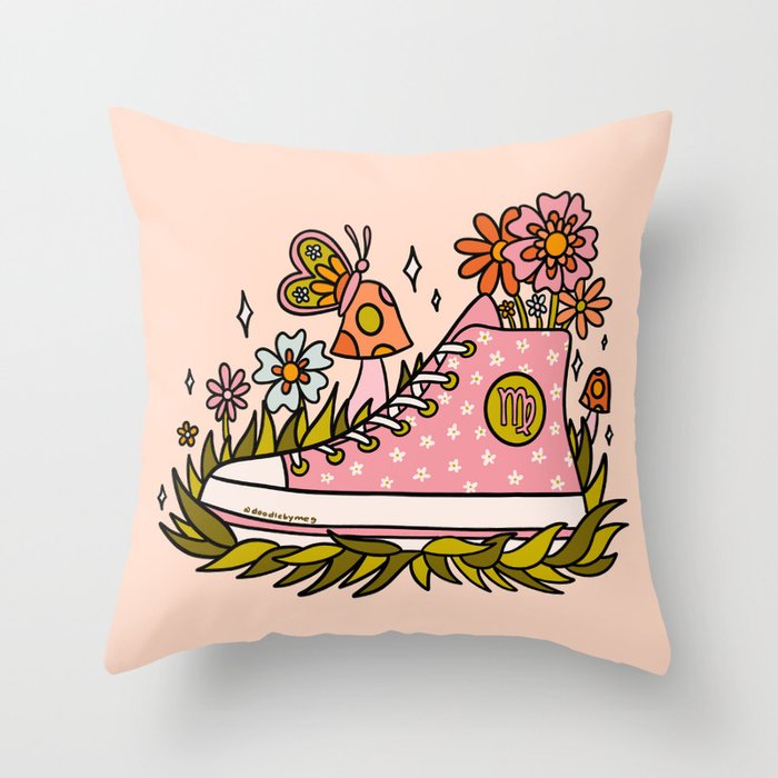 Virgo Sneaker Throw Pillow Gallery Image 1