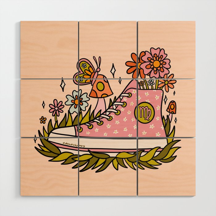 Virgo Sneaker Wood Wall Art Gallery Image 1