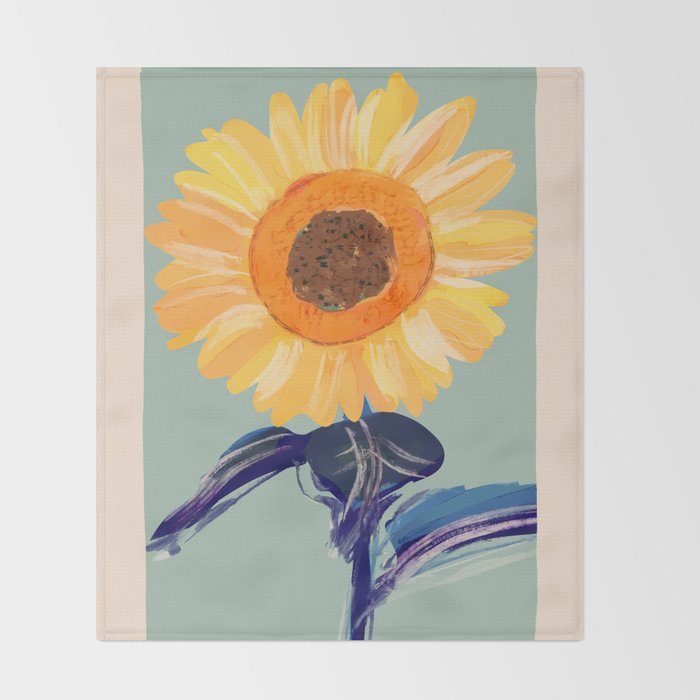 Sunflower 2 Throw Blanket Gallery Image 2