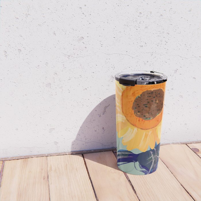 Sunflower 2 Travel Mug Gallery Image 4