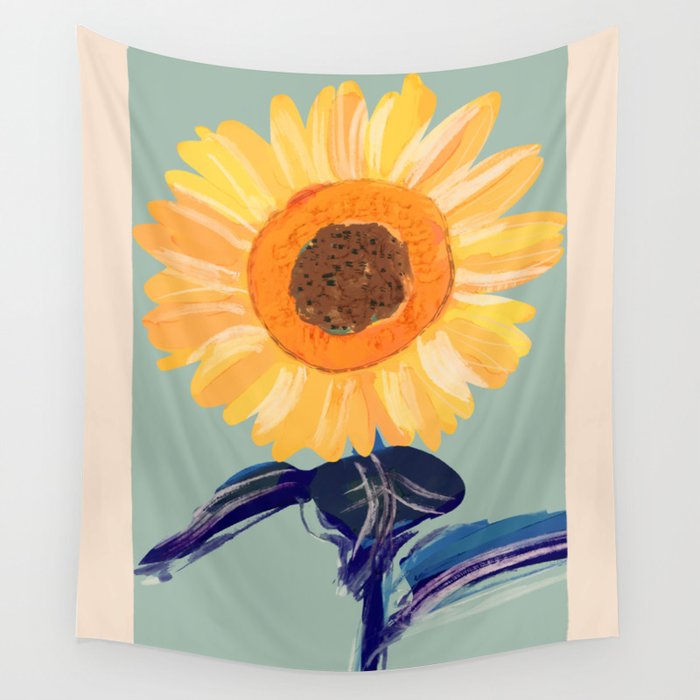 Sunflower 2 Wall Tapestry Gallery Image 4