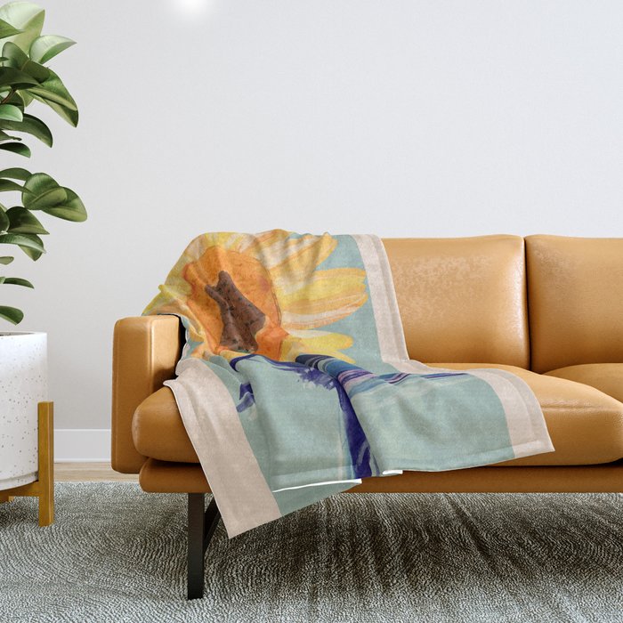 Sunflower 2 Throw Blanket Gallery Image 1