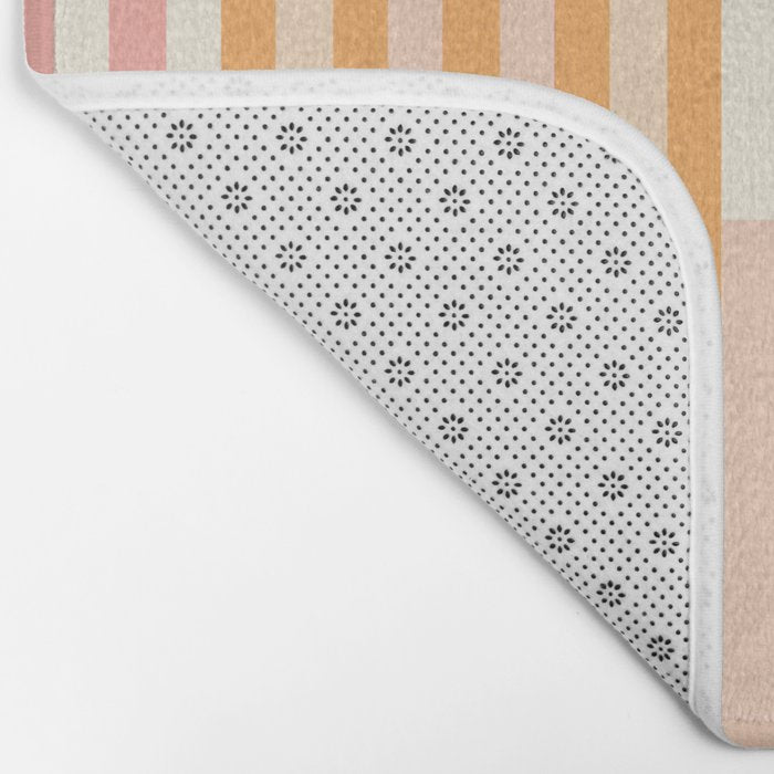 Rectangular Color Blocks In Soft Pastel Tones Bath Mat Gallery Image 2