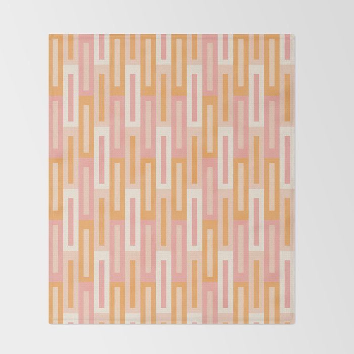 Rectangular Color Blocks In Soft Pastel Tones Throw Blanket Gallery Image 2