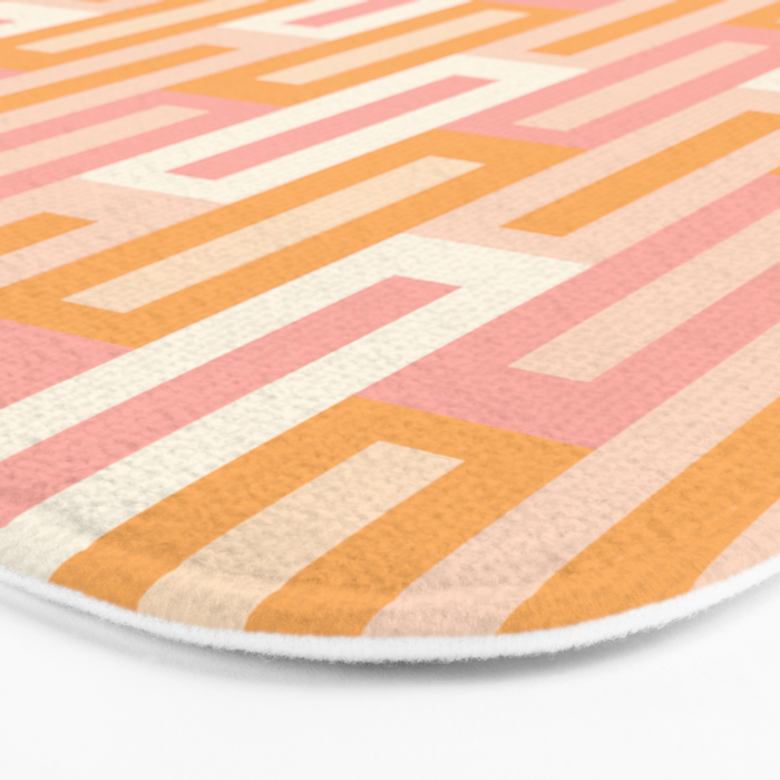 Rectangular Color Blocks In Soft Pastel Tones Bath Mat Gallery Image 3
