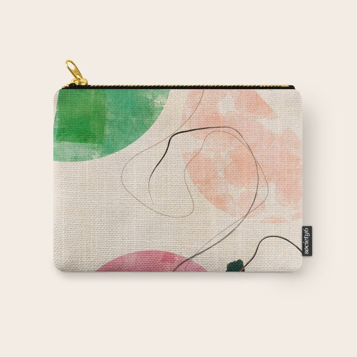 abstract organic shape pastel summer 3 Carry All Pouch Gallery Image 1