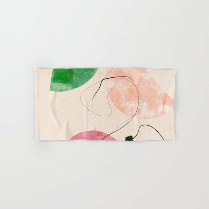 abstract organic shape pastel summer 3 Bath Towel Gallery Image 1