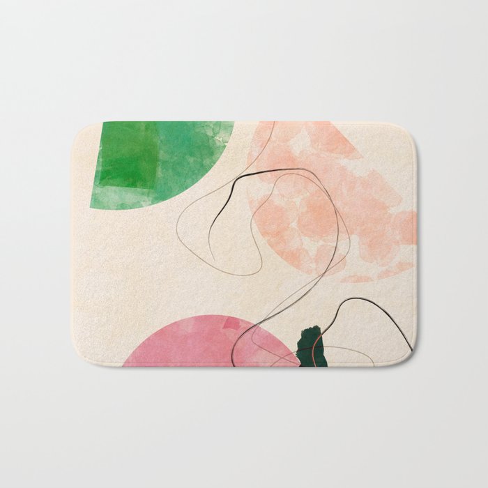 abstract organic shape pastel summer 3 Bath Mat Gallery Image 1