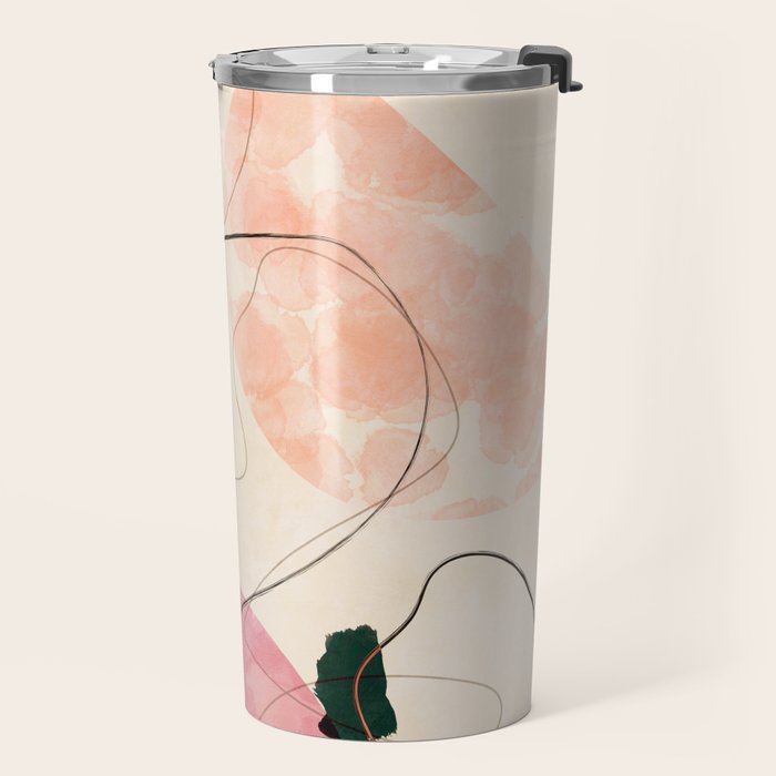 abstract organic shape pastel summer 3 Travel Mug Gallery Image 2