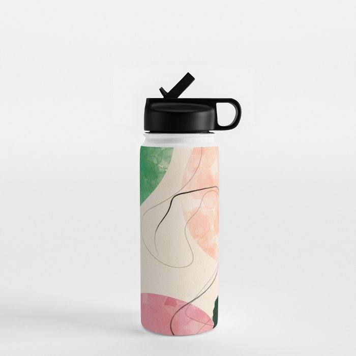 abstract organic shape pastel summer 3 Water Bottle Gallery Image 1