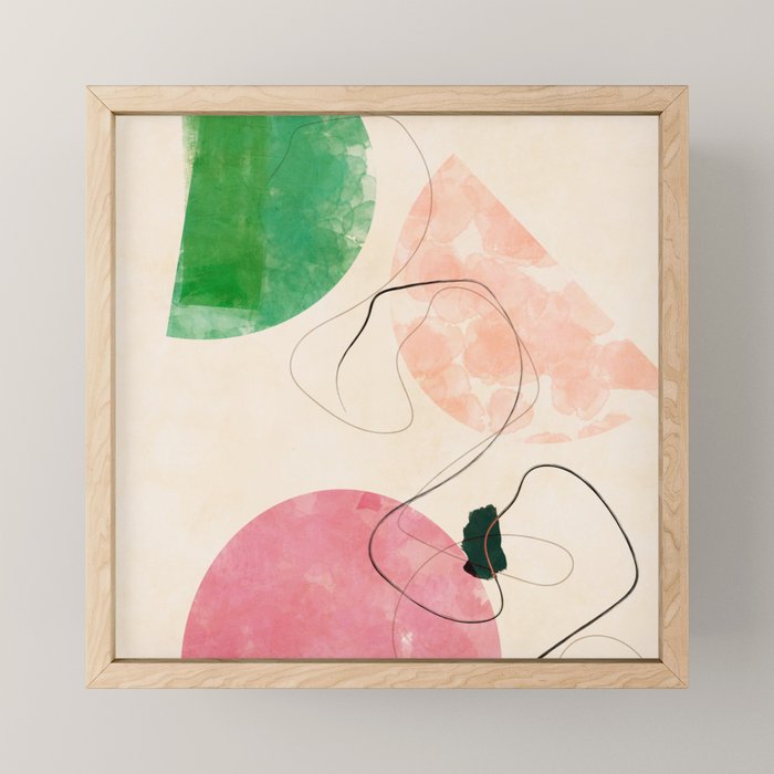 abstract organic shape pastel summer 3 Mini Art Print Gallery Image 1