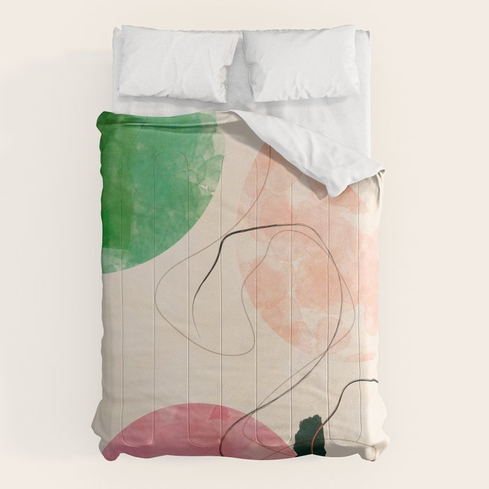 abstract organic shape pastel summer 3 Comforter Gallery Image 1