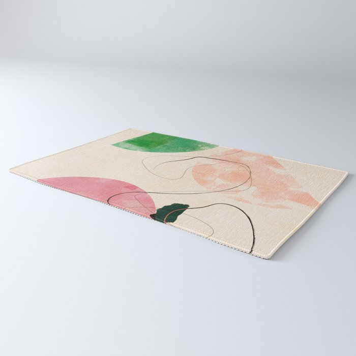 abstract organic shape pastel summer 3 Rug Gallery Image 3