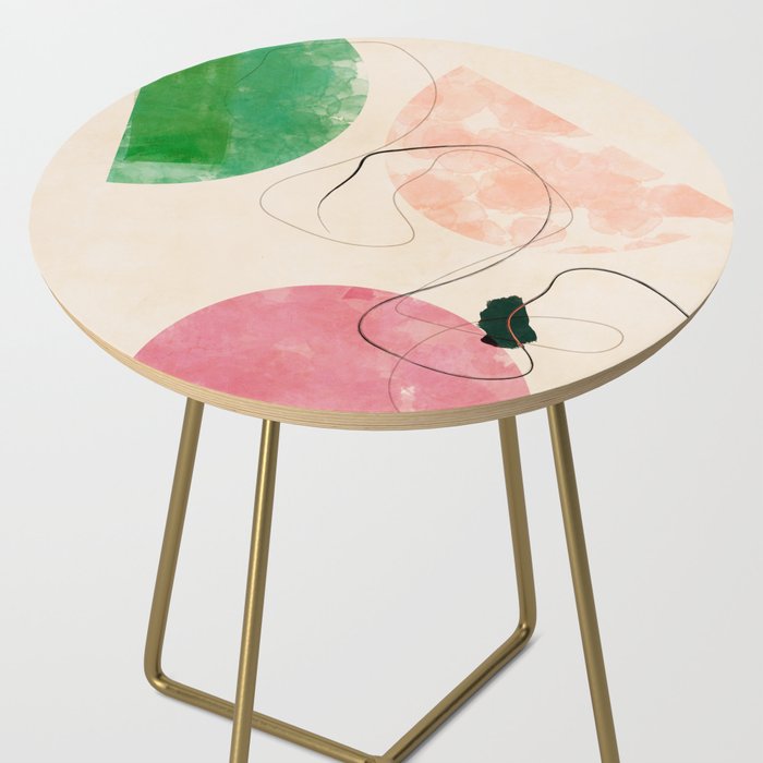 abstract organic shape pastel summer 3 Side Table Gallery Image 2